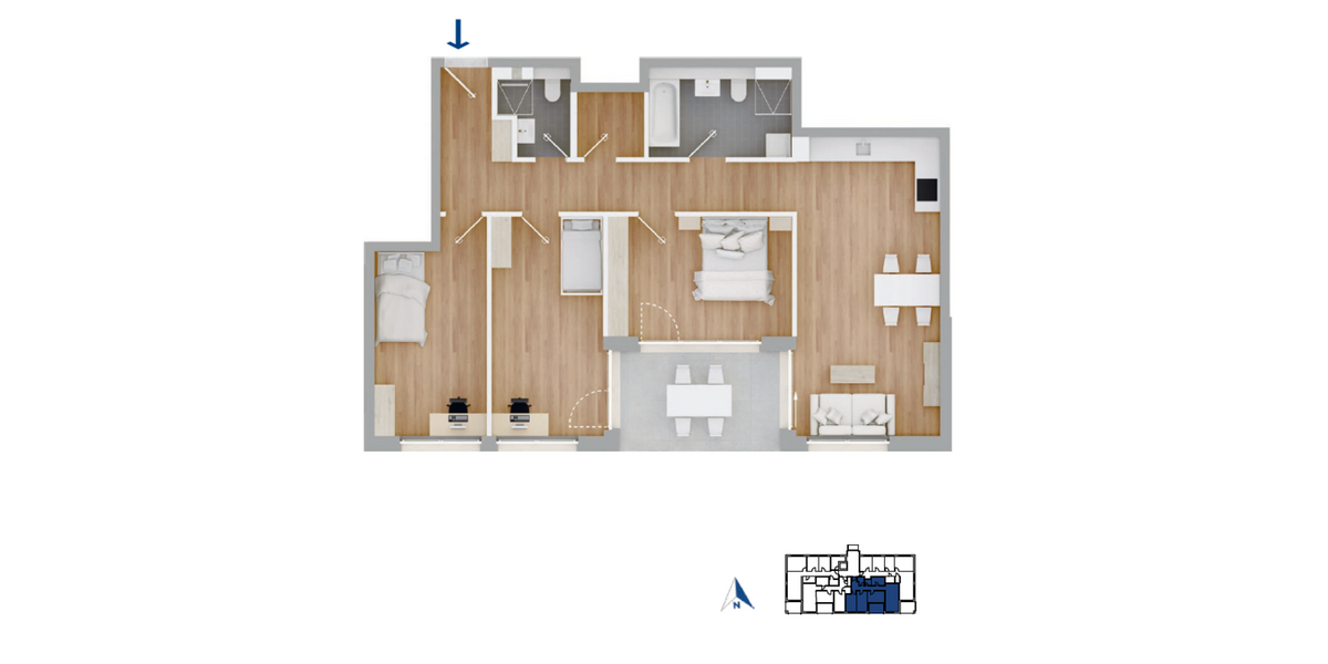 Etagenwohnung Endingen Endingen - 4 Zimmer, 101 m&sup2;, 1.600&euro; | Angebot:26948885