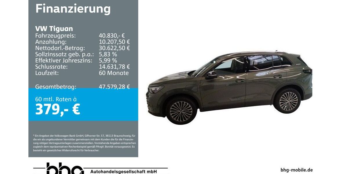 VW Tiguan 11.134 km 40.830 &euro; Freiburg 79115